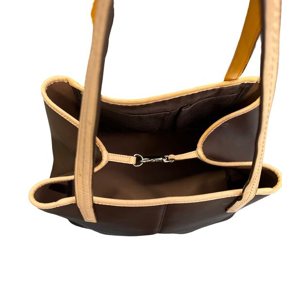 Coach Metro Tote F24341 Brown PVC Leather Trim Shoulder Bag Missing Hangtag - Picture 9 of 16